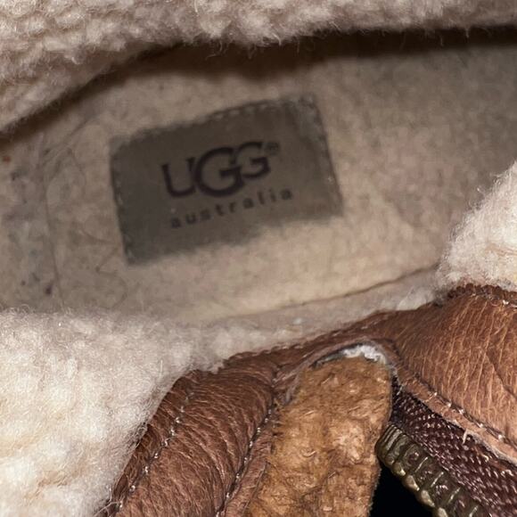 UGG Chaney Camel Suede Buckle Strap Zip Up Boots Cottagecore Prairie - US 8 - Picture 9 of 12